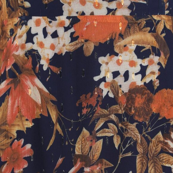 Floral High-Low Maxi Dress - Elegant & Flowy | Ruffled Special Occasion - Picture 6 of 13